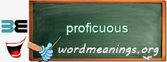 WordMeaning blackboard for proficuous